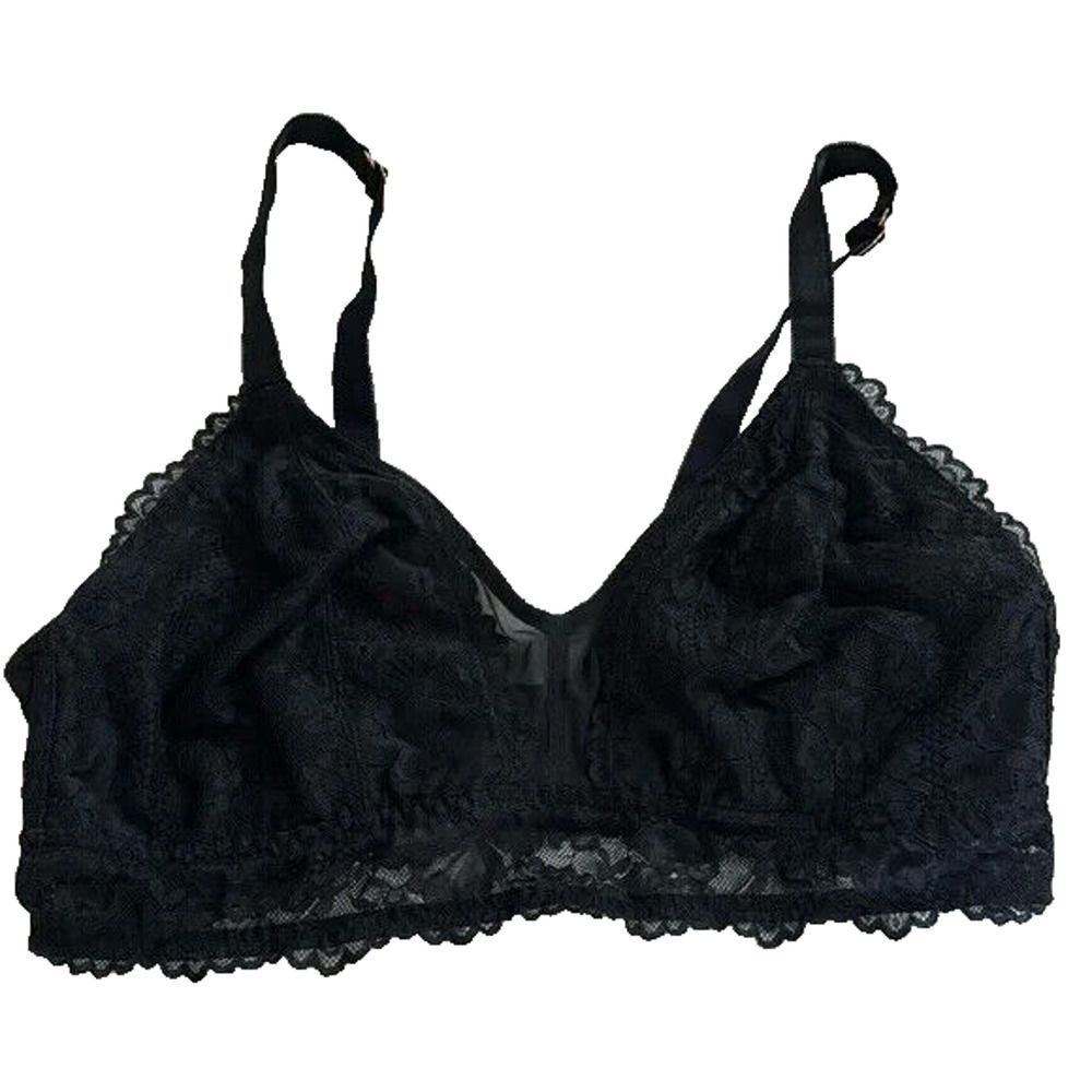 Women's Black Bra Size 32B Lace Bra No Wire Adaptable Savage X Fenty ada…